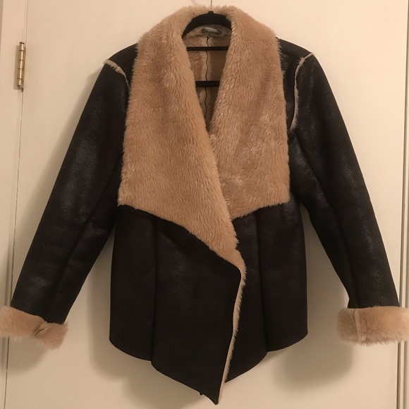 Like New Neiman Marcus Faux Fur/ Suede Coat - Picture 8 of 8